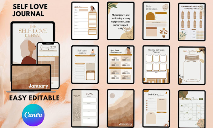 design custom digital planners, printable planners, and  journal templates