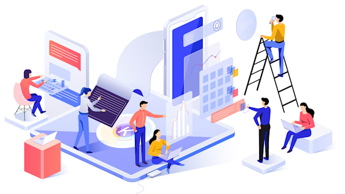 create a gorgeous isometric illustrations