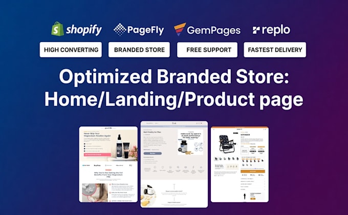 design shopify product landing page using pagefly, gempages, and replo