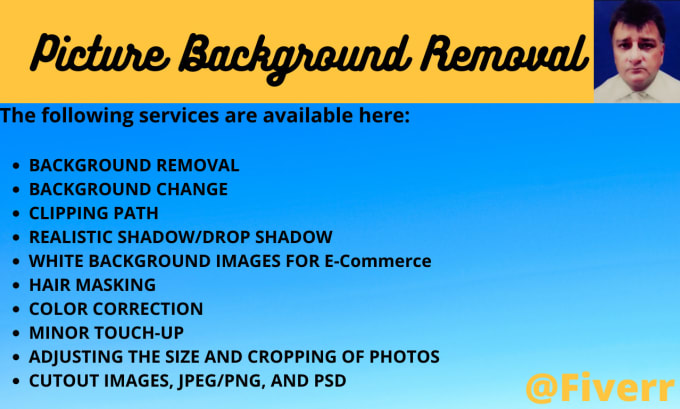 Remove or change background from pictures by Rizwaniqbal12 | Fiverr