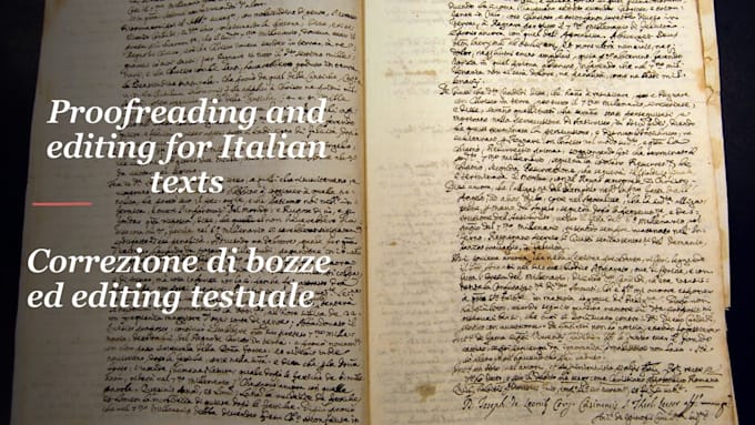 proofread and edit your text in italian
