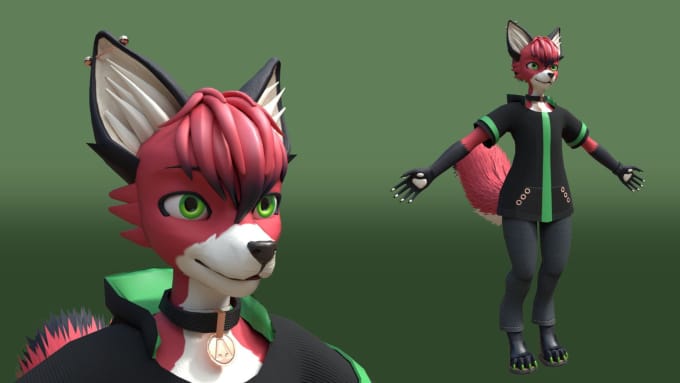 Do vrchat avatar, fursona, furry avatar, nsfw 3d model for vtuber, vrchat,  vr by Hayomhideavatar