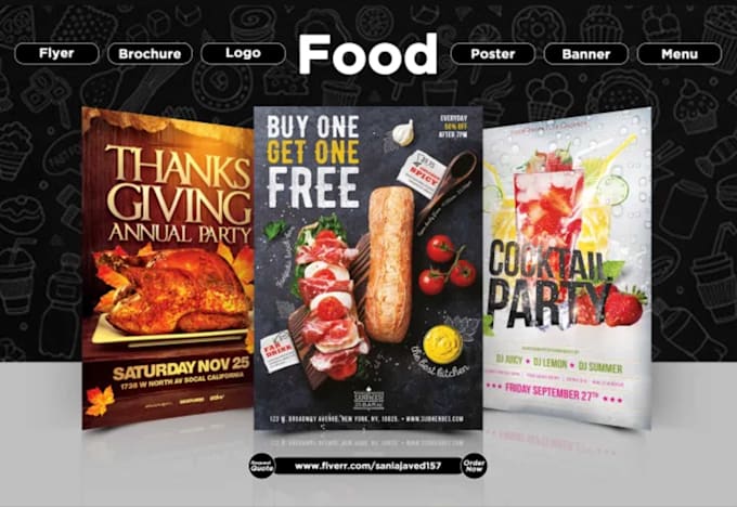 create modern restaurant menu, food menu, flyer or brochure