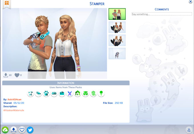 Create a sims4 character for you by Ashleighatrophy | Fiverr
