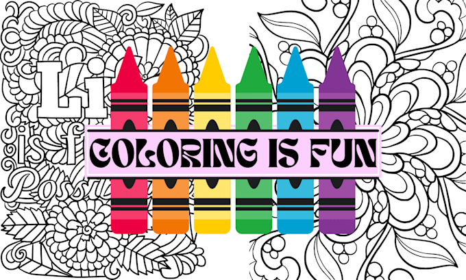 illustrate kdp coloring book pages for kids and adults