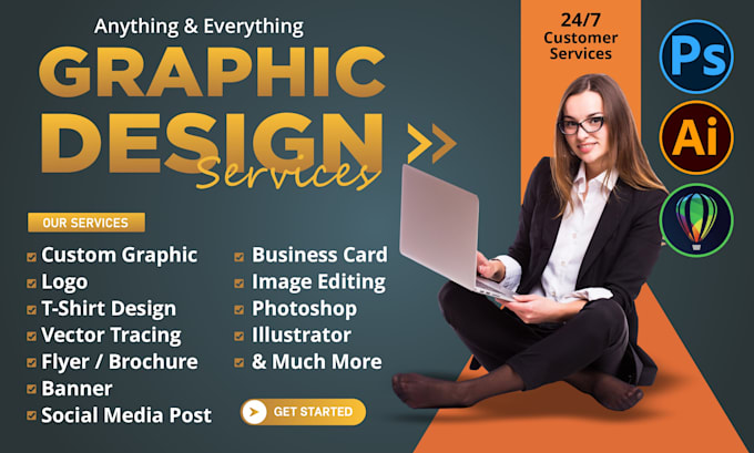 do any graphic design photoshop adobe illustrator digital art