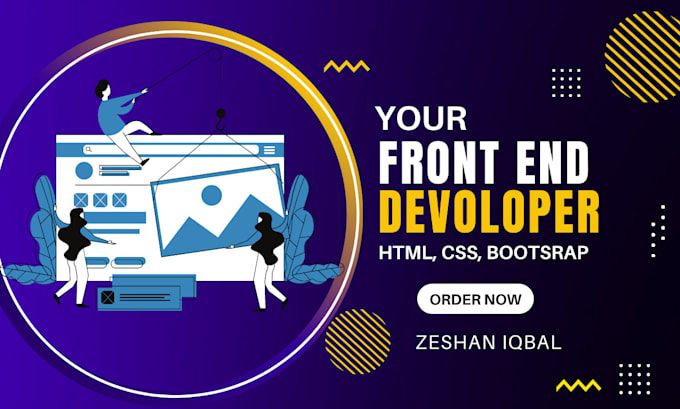 Be your front end web developer, html ,css and bootstrap responsive by ...