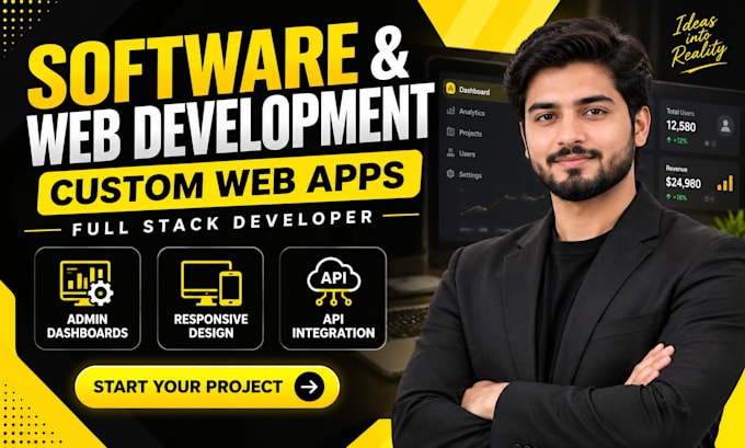 do web application, software development and full stack website development