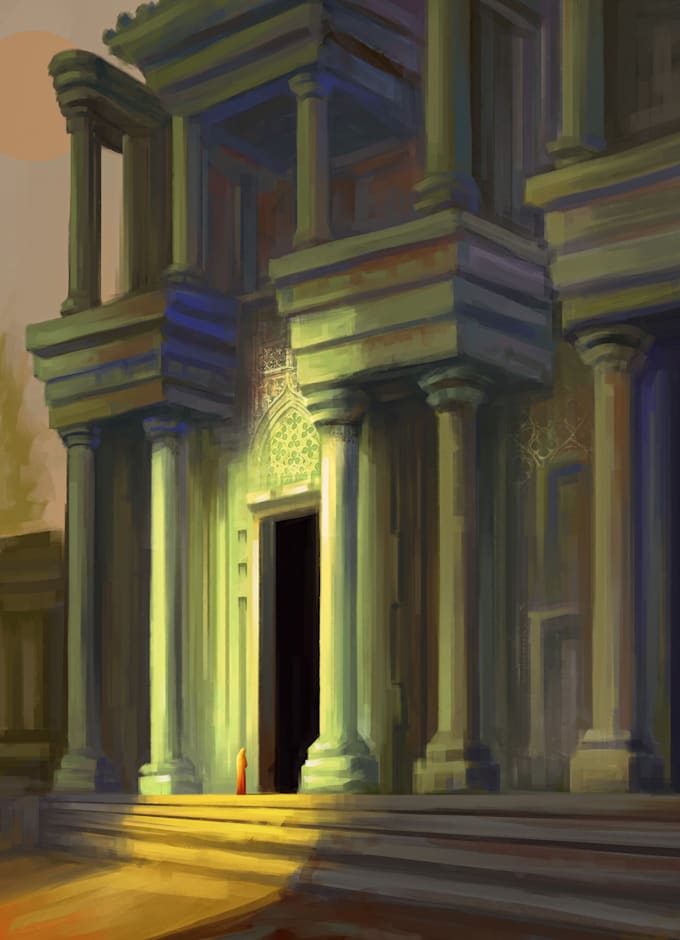 Draw fantasy concept art by Aliahmeedd Fiverr