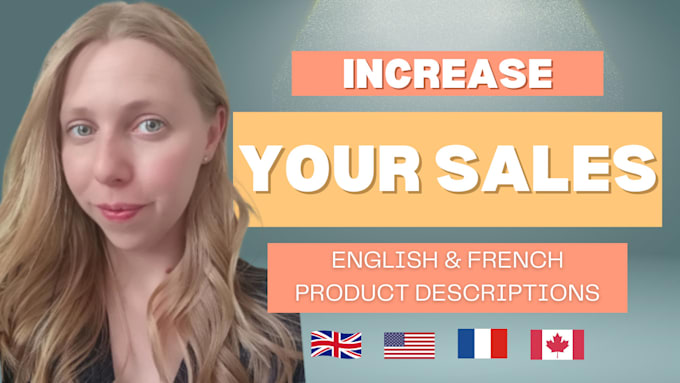 write SEO product descriptions in english or french