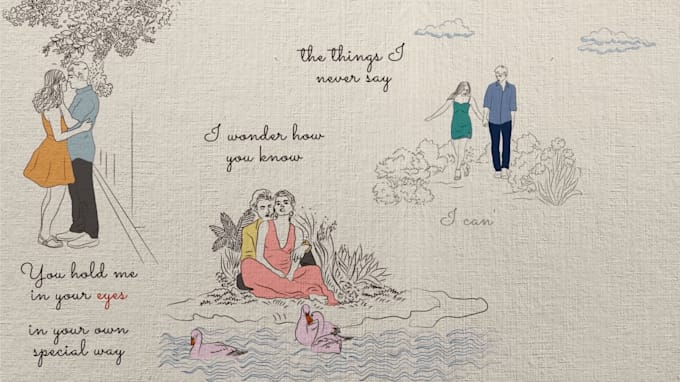 create genuine hand drawn lyric video