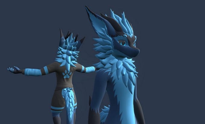 Do custom 3d nsfw vrchat avatar, fursona, furry vr chat model from