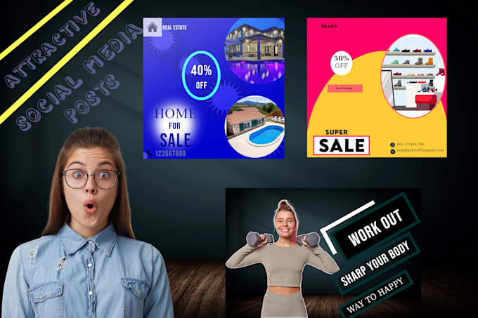 Create awesome,scroll stopper social media and ad words banner for you ...