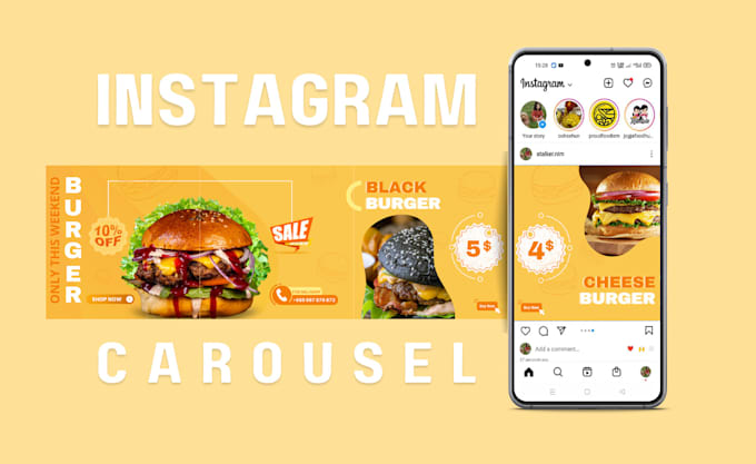 design attractive instagram carousel post