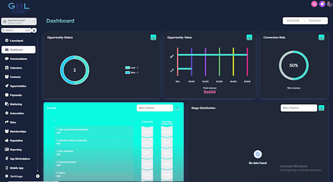 get your ghl funnel, website, survey, form, CRM, customization and logics setup