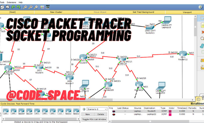 Do socket programming and cisco packet tracer projects by Code_space ...