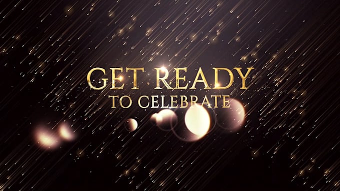 create a golden title intro for your event