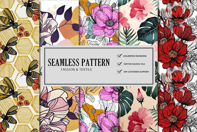 design seamless pattern, floral pattern, and geometric pattern design