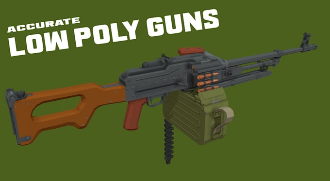 model accurate low poly guns and equipment