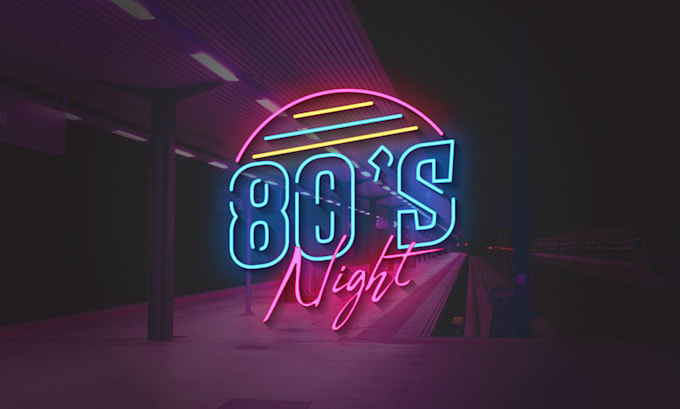 create a unique 3d neon sign or logo