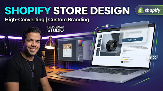 do shopify store and e commerce website design, custom branding, high converting
