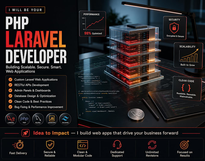 be your php laravel developer for web app development