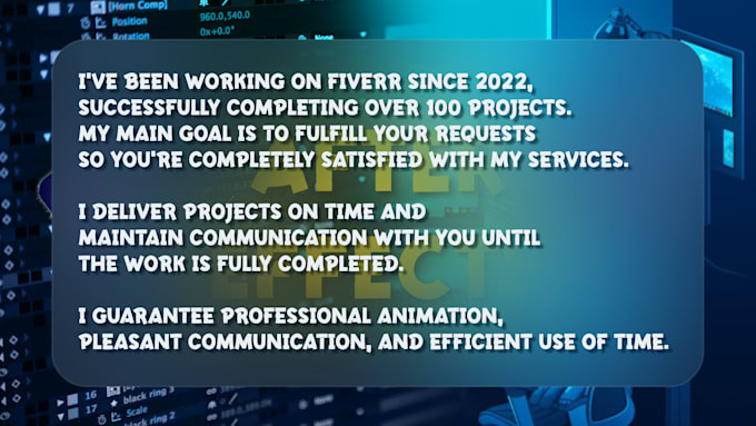 make a custom 2d animation or edit after effects template