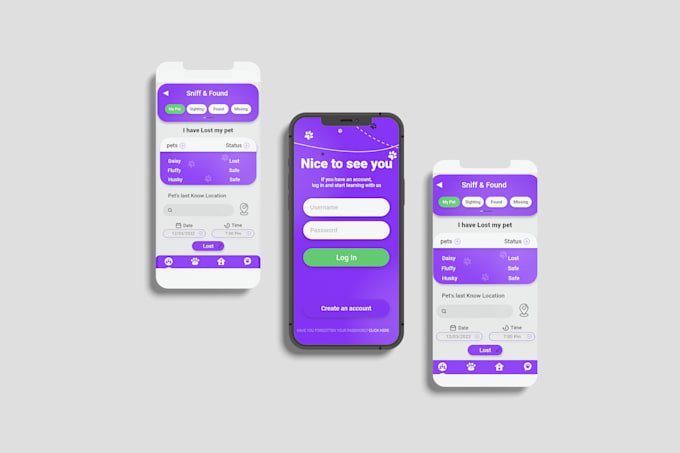 Create app ui design, ui ux mobile app, mobile app ui by Mohxin_bhatti ...