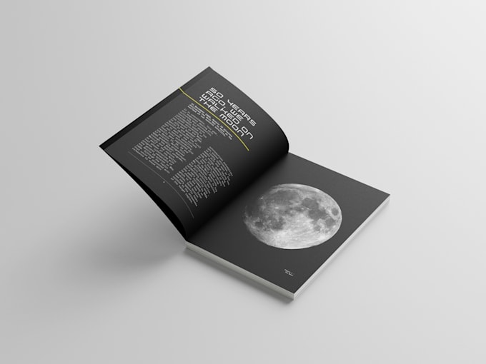 create an editorial and layout design