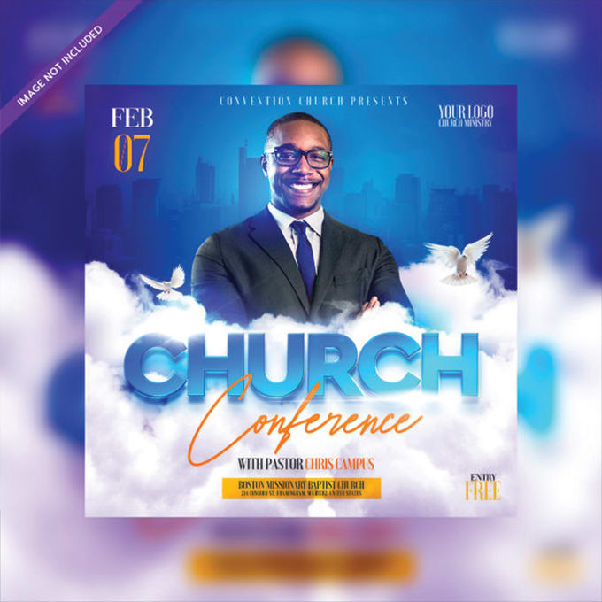 Design church flyer or event flyer by Creativemintt | Fiverr
