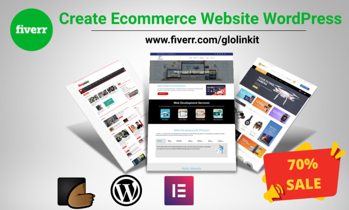 create responsive ecommerce, business website with wordpress