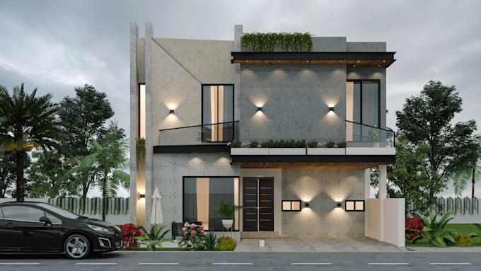 do home design interior , exterior 3d realistic render