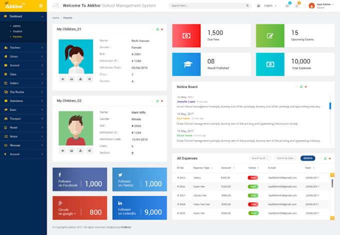 Build school management system hospital clinic learning management