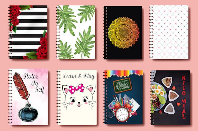 design notebook, journal, planner cover and interiors