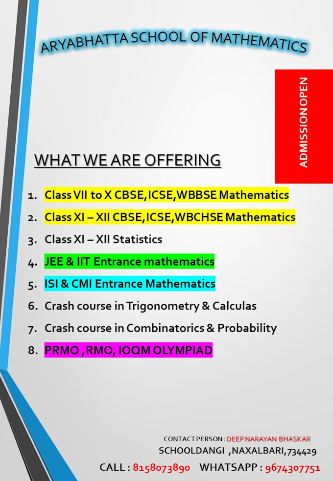 Do mathematics in basic to advanced level by Deep2411 | Fiverr