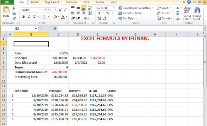 Create A Custom Excel Spreadsheet With Formulas Or Charts By Ifunan Fiverr 6069