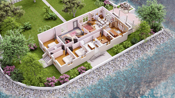 create 3d floor plans of houses, apartments and retail shops