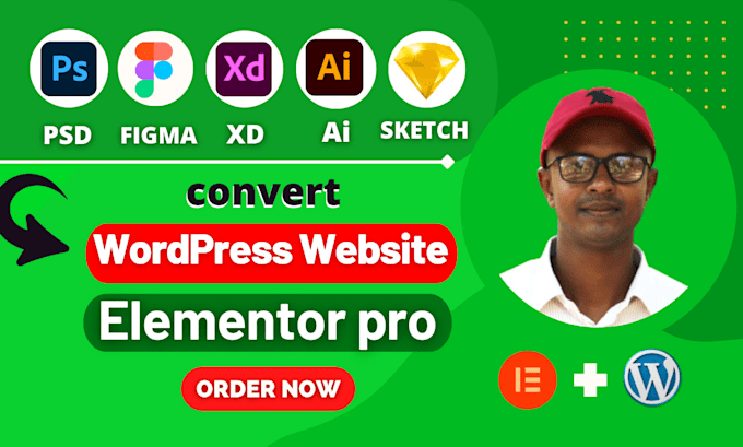 convert figma to wordpress, xd, and PSD to wordpress website