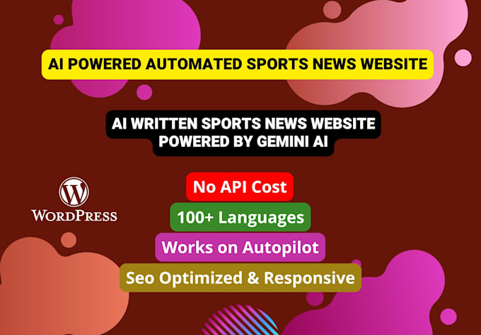 create ai written autopilot sports news wordpress website