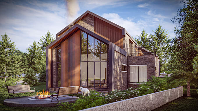 create detailed and realistic 3d animation for your building