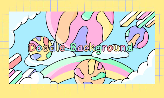 draw background or banner in doodle stlye for nft collection