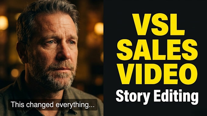 edit documentary style vsl sales video or video sales letter