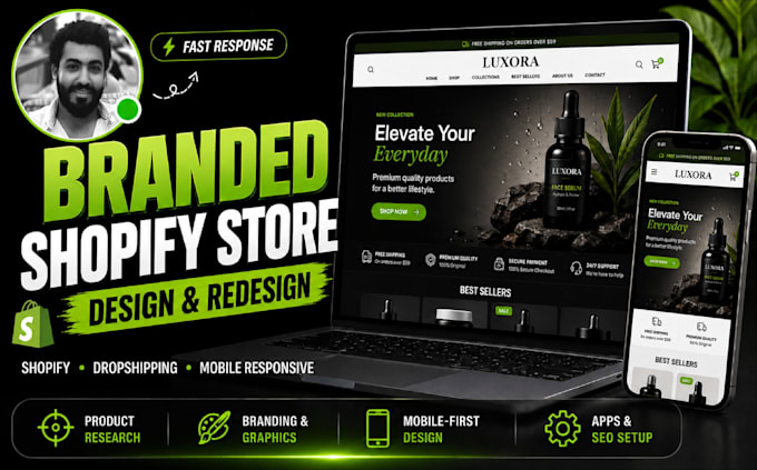 design or redesign your branded shopify dropshipping store