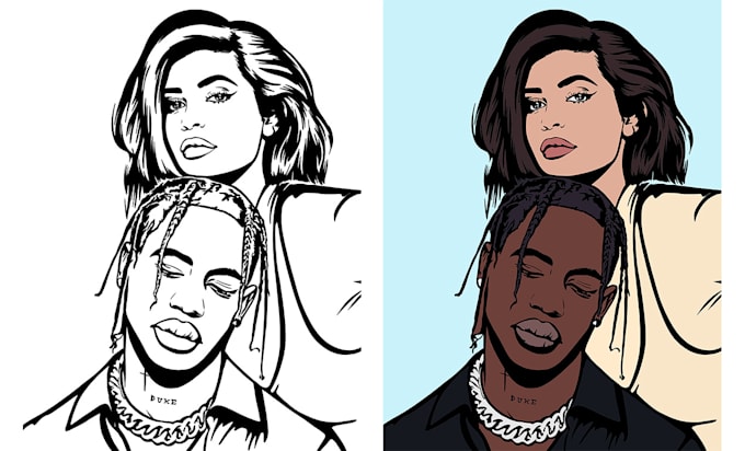 Draw a vector portrait from your photo in 24 hours by Dmitry_frolov ...
