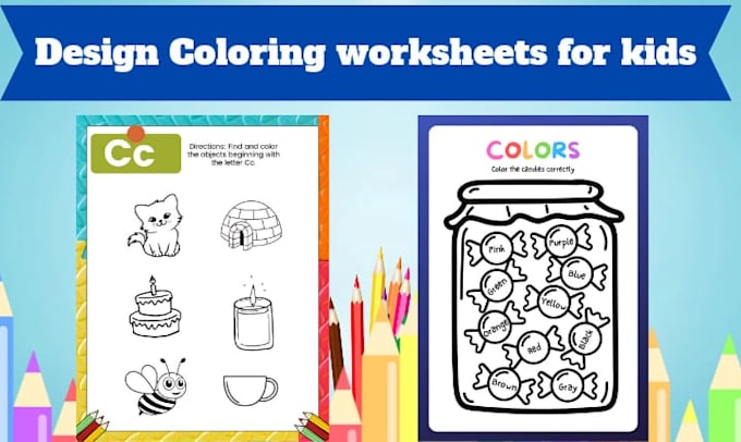 create coloring worksheets and activity books
