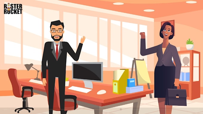 create a 2d explainer video with voice over