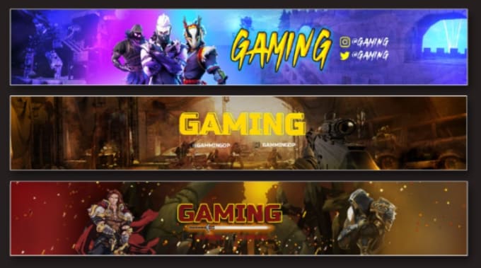 Make you a custom gaming youtube banner by The_thing | Fiverr
