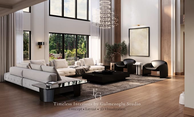 Create a complete interior design with realistic 3d visualizations by ...