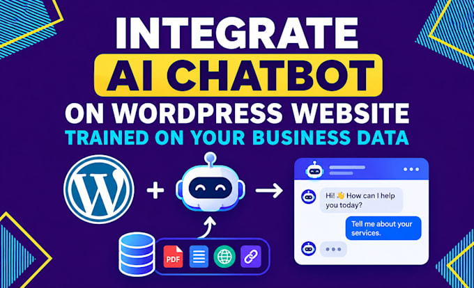 integrate ai chatbot on wordpress website trained on your business data