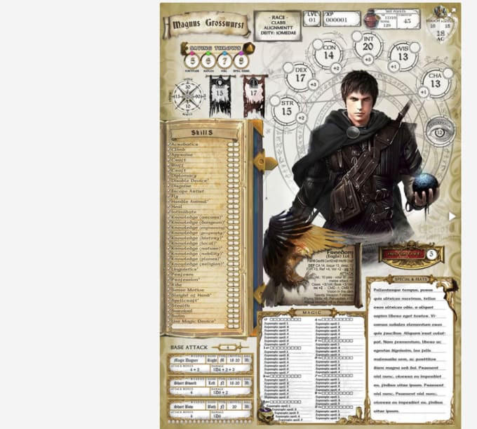 Build the perfect pathfinder 1e character for you by Pathmancan Fiverr
